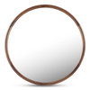 Alcott Small Round Mirror Walnut, by Moe's Home, 36" width x 36" height x 1.06" depth thumbnail 1