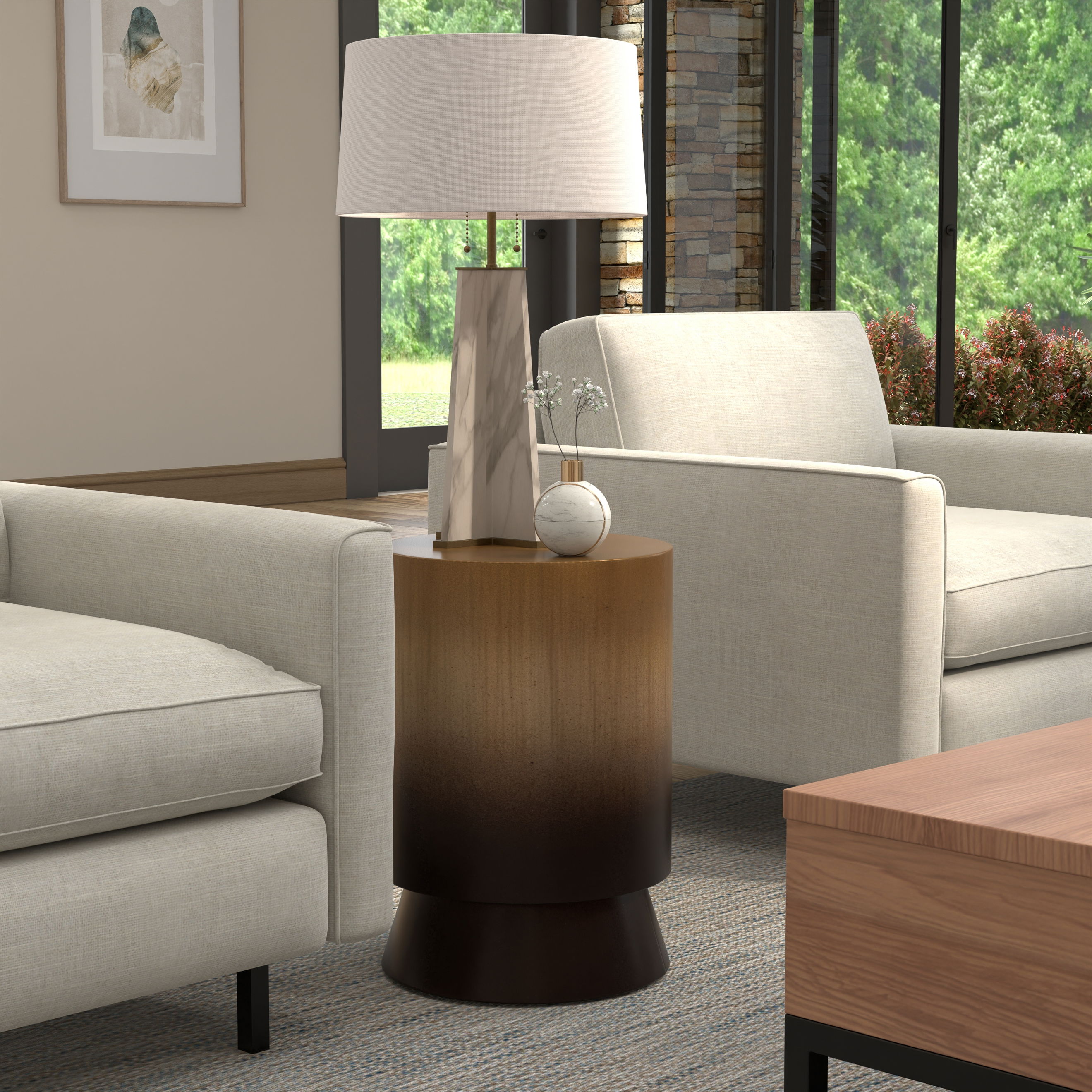 Horizon Iron End Table large image 