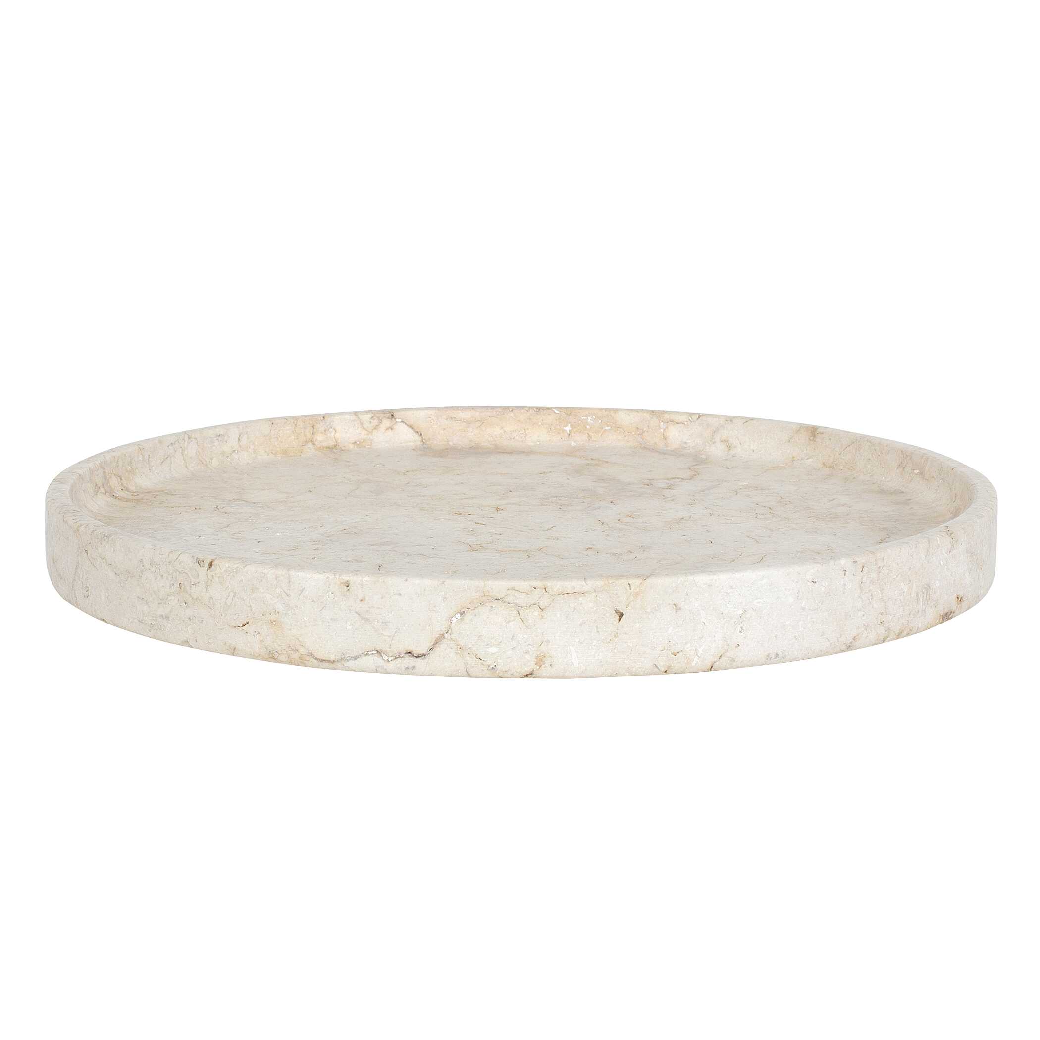 Travessa Outdoor Round Stone Tray, Decorative by Uttermost, 15" width x 1.75" height x 15" depth View 6