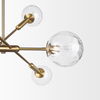 Britton Gold Metal with Clear Glass Globes 6-Light Chandelier thumbnail 9