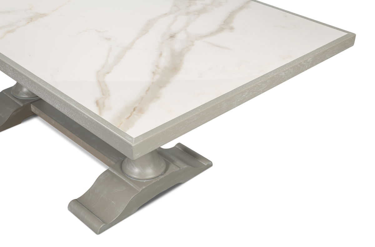Small 81 Dining Table  Carmine Legno, by Sarreid, 3'4" length x 6'9" width x 2'6" height View 10