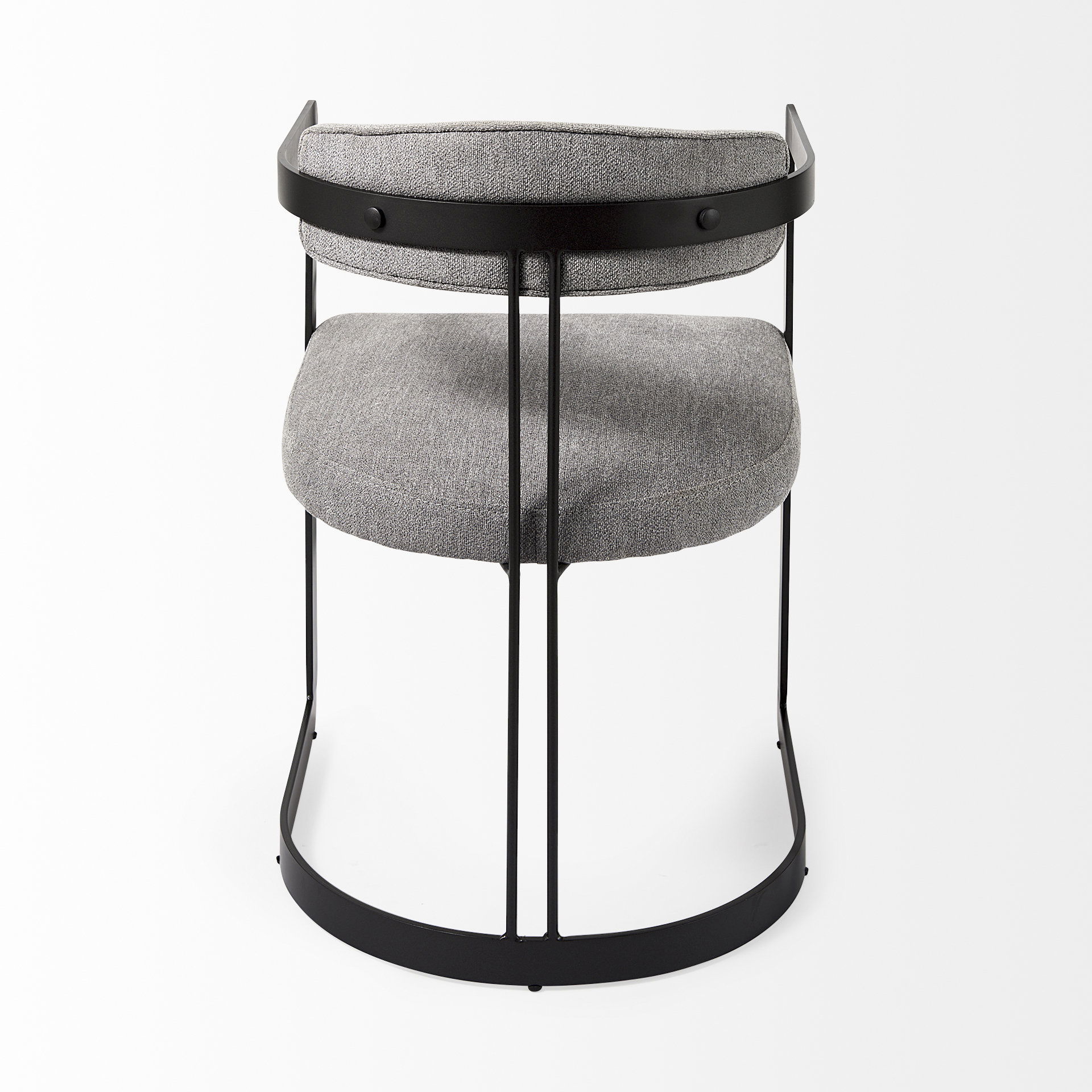 Hollyfield 20.5 x 21.3 x 29.5 Gray Fabric Seat with Gray Iron Frame Dining Chair large image 