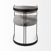 Hollyfield 20.5 x 21.3 x 29.5 Gray Fabric Seat with Gray Iron Frame Dining Chair thumbnail 4