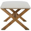 St. Tropez Rattan Small Bench, Furniture by Uttermost, 19.5" width x 18.75" height x 15.75" depth thumbnail 1