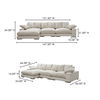 Plunge Large Sectional Cappuccino, Sectional Sofa by Moe's Home, 147.5" width x 34" height x 46" depth thumbnail 8