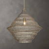 Sigh Woven Brass 1 Light Pendant, Mini Light Pendant by Uttermost, 20" width x 20.6" height x 20" diameter x 20" depth thumbnail 2