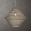 Sigh Woven Brass 1 Light Pendant, by Uttermost, 1'8" width x 1'8.6" height x 1'8" diameter x 1'8" depth thumbnail 2