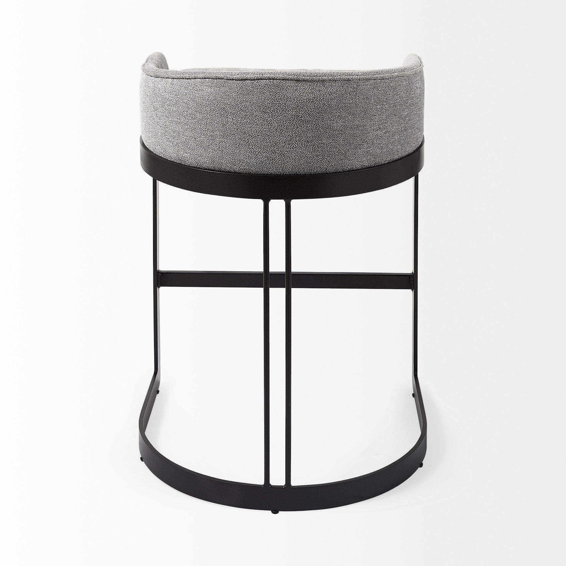 Hollyfield 20.5 x 19.7 x 28.7 Gray Fabric Seat with Gray Metal Base Counter Stool large image 