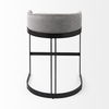 Hollyfield 20.5 x 19.7 x 28.7 Gray Fabric Seat with Gray Metal Base Counter Stool thumbnail 4