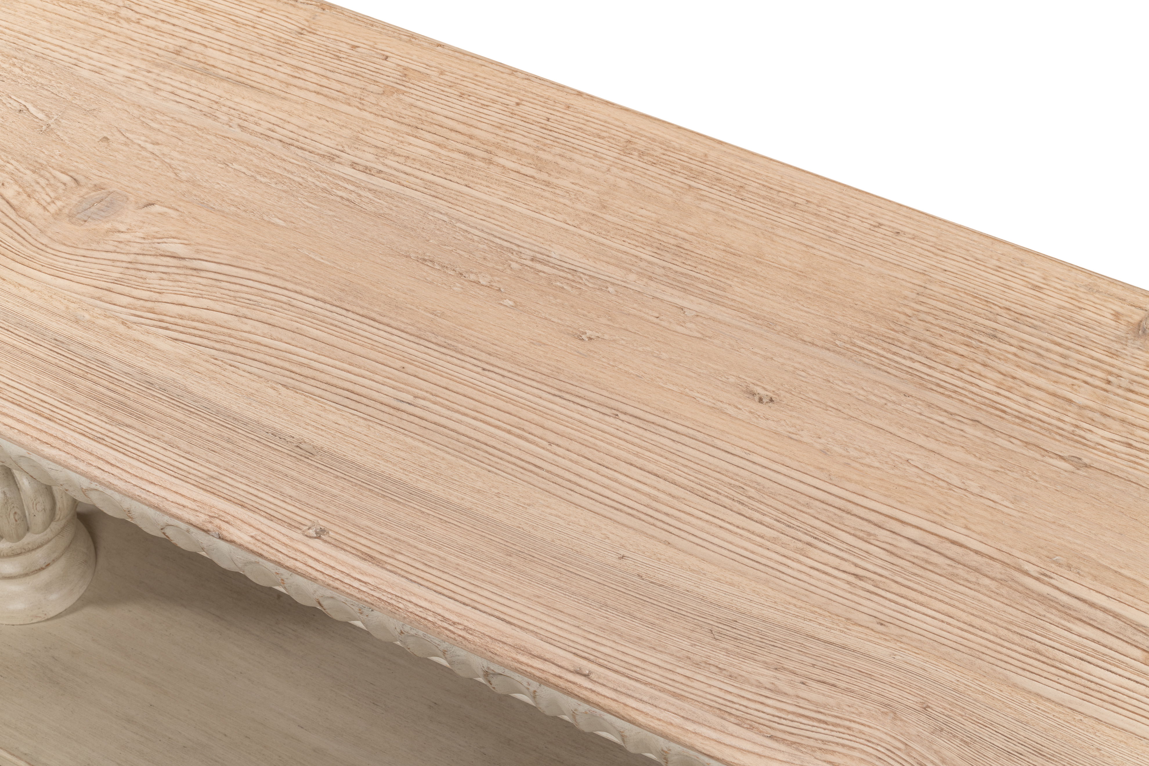 Hugo Console, Stone Grey W/Natural Top, Console Table by Sarreid, 74" length x 20" width x 31" height View 8