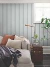 French Navy Linen Stripe Wallpaper thumbnail 1