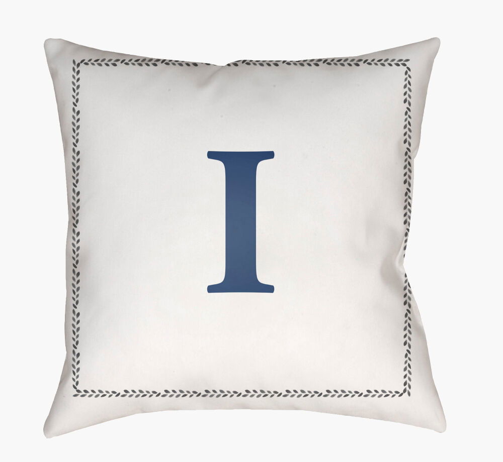 Initials Accent Pillow, Decorative Pillow by Surya, 18" length x 18" width