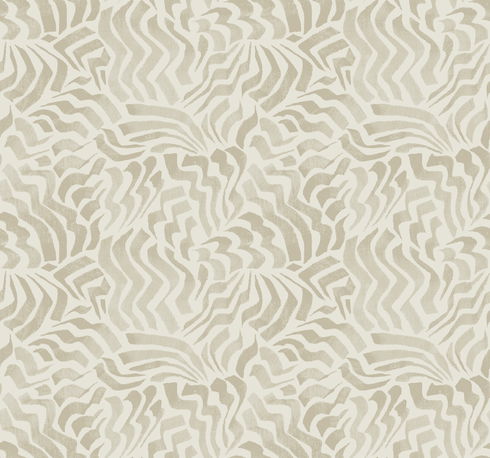 Zora Wave Taupe Wallpaper