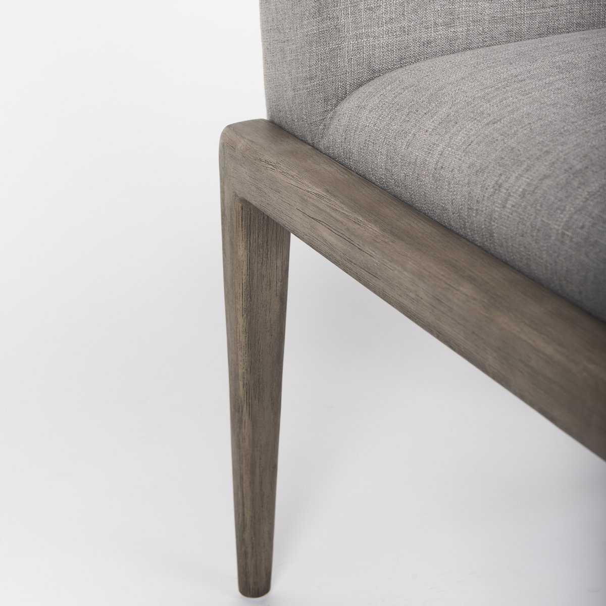 Palisades Curved Back Dining Side Chair | Gray Fabric with Solid Wood, Dining Chair by Mercana, 24.02" length x 25.59" width x 36.22" height View 10