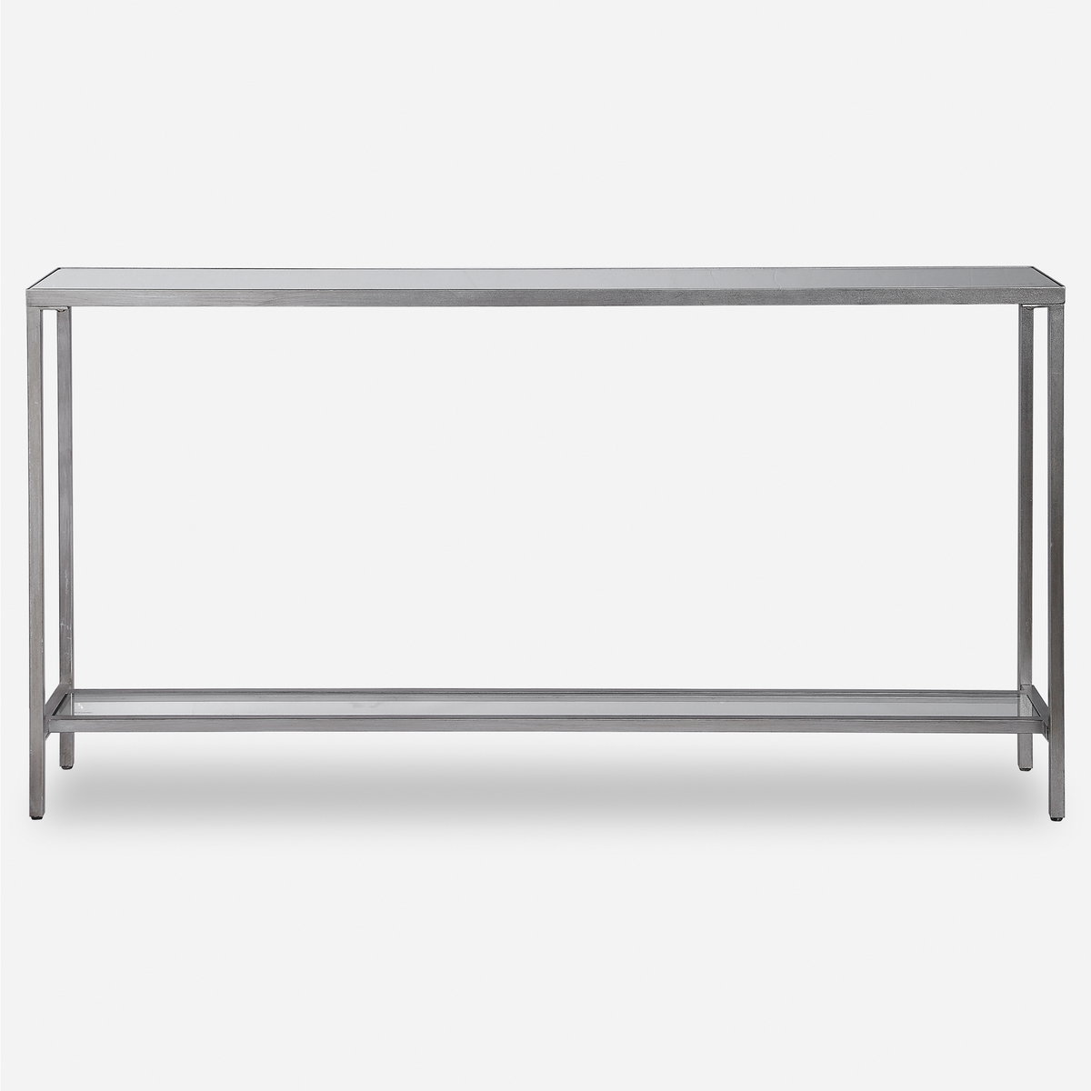 Hayley Silver Console Table, by Uttermost, 60" width x 31" height x 10" depth View 1