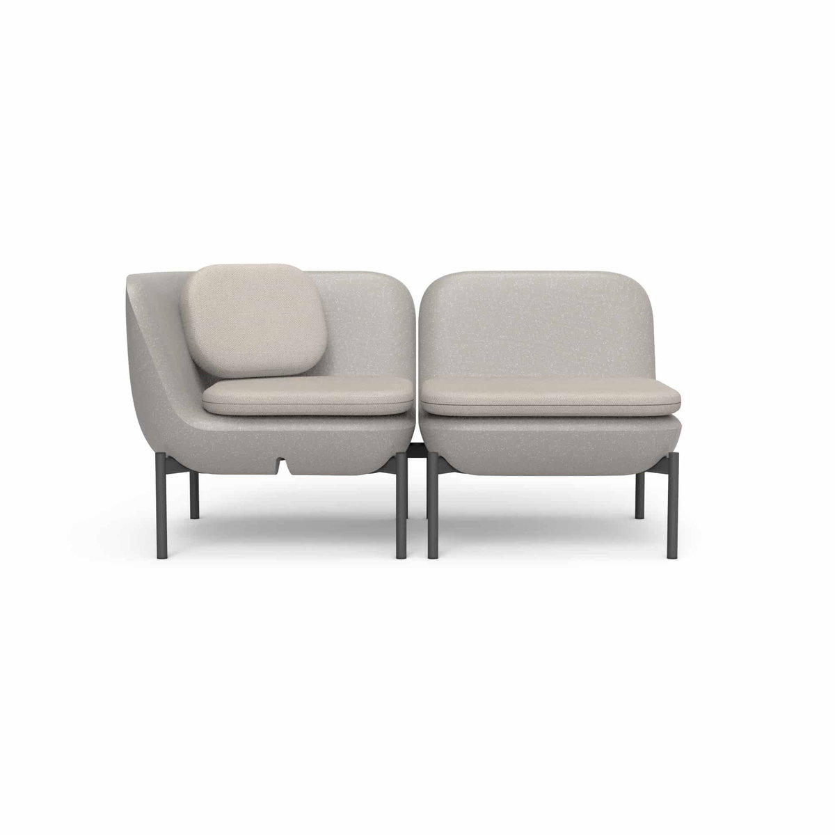 Inou Elements Modular Chaise, Outdoor Furniture by Crescent Garden, 4'5.3" width x 2'2.4" height x 2'3.8" depth View 1