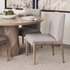 Palisades Curved Back Dining Side Chair | Gray Fabric with Solid Wood, Dining Chair by Mercana, 24.02" length x 25.59" width x 36.22" height thumbnail 3