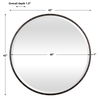 Benedo Round Mirror, by Uttermost, 42" width x 42" height x 1.5" depth thumbnail 3