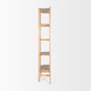Taylin Light Brown Solid Wood Open Bookshelf thumbnail 5