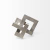 Link Small Silver Metal Sculpture Decorative Object, by Mercana, 7" length x 7.09" width x 7.09" height thumbnail 3