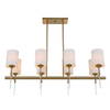 Awyr 8 Light Linear Chandelier, Pendant by Uttermost, 43.5" width x 16.5" height x 16" depth thumbnail 5