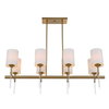 Awyr 8 Light Linear Chandelier, Pendant by Uttermost, 43.5" width x 16.5" height x 16" depth thumbnail 5