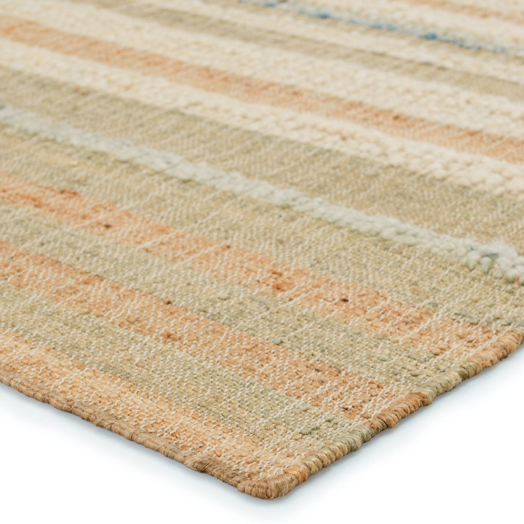 Hand Knotted Jute/Wool Area Rug in Brown large image 