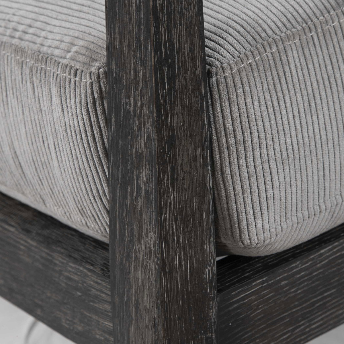 Brunei Modern Gray Accent Chair, by Uttermost, 28.25" width x 33.5" height x 32.5" depth View 7