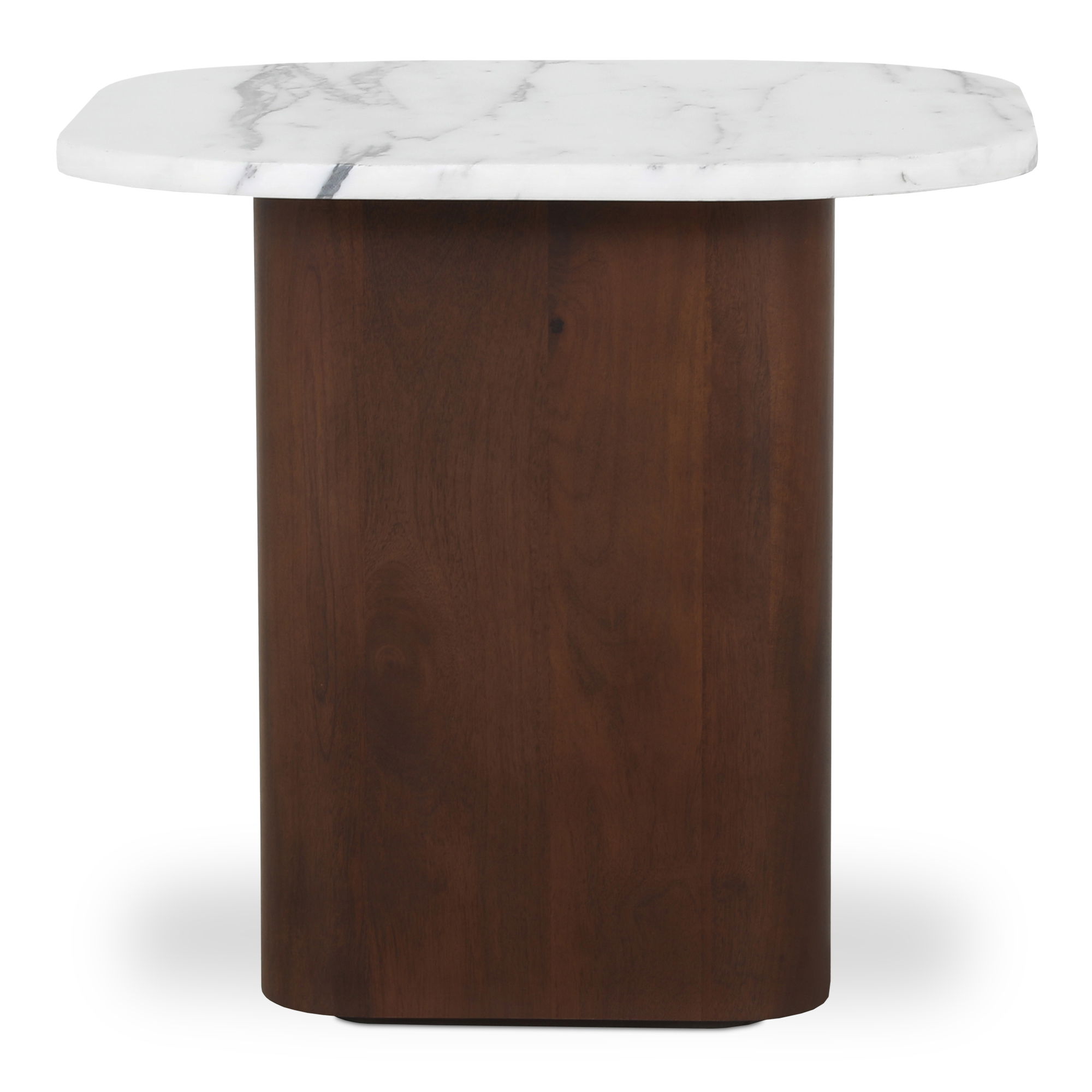 Dash Accent Table White Calacatta Marble, Side & End Table by Moe's Home, 24" width x 22" height x 24" depth View 1