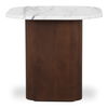 Dash Accent Table White Calacatta Marble, Side & End Table by Moe's Home, 24" width x 22" height x 24" depth thumbnail 1
