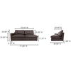 Thurlow Left Arm Facing Sofa Espresso Brown Leather thumbnail 6