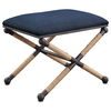Firth Small Navy Fabric Bench, Furniture by Uttermost, 23.75" width x 20.25" height x 16.75" depth thumbnail 4