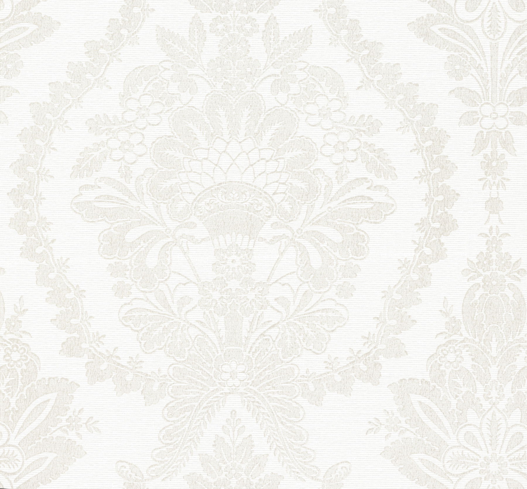 Heritage Damask White & Beige Wallpaper large image 