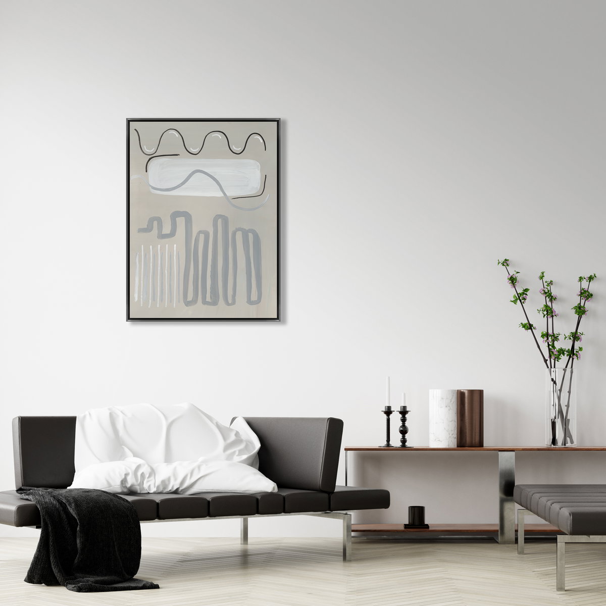 25.5 x 33.5 Grayish Shape III, Art by Leftbank Art, 25.5" width x 33.5" height View 2