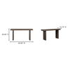 Monterey Console Table Aged Brown, by Moe's Home, 60" width x 30" height x 15.75" depth thumbnail 9