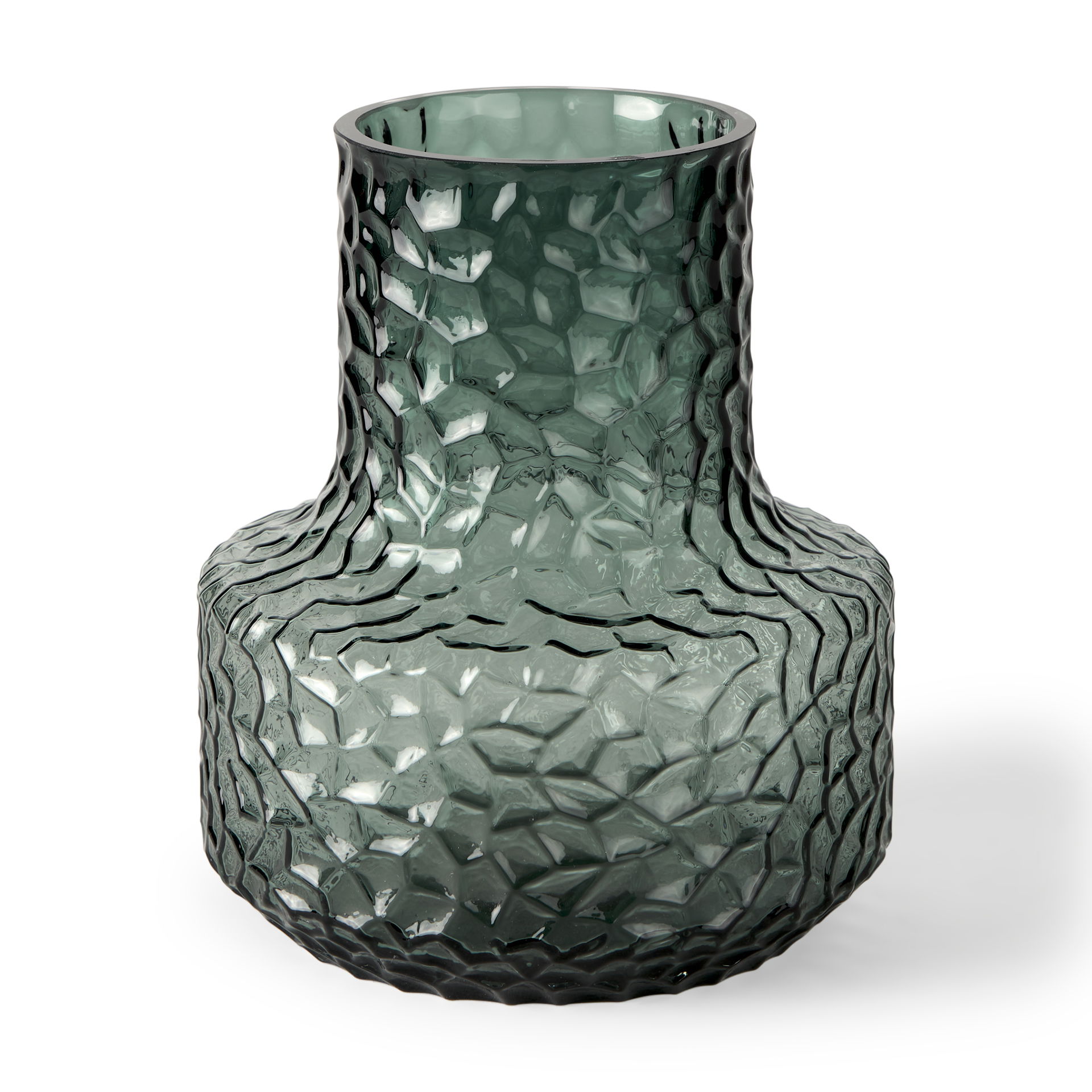Jolene 7' Green Waterglass Glass Vase, by Mercana, 6.3" length x 6.3" width x 7.2" height View 1