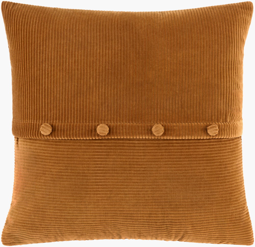 Corduroy Quarters Accent Pillow, Decorative Pillow by Surya, 18" length x 18" width