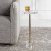 Groove Crystal Drink Table, Side & End Table by Uttermost, 10.25" width x 23.75" height x 10.25" depth thumbnail 2