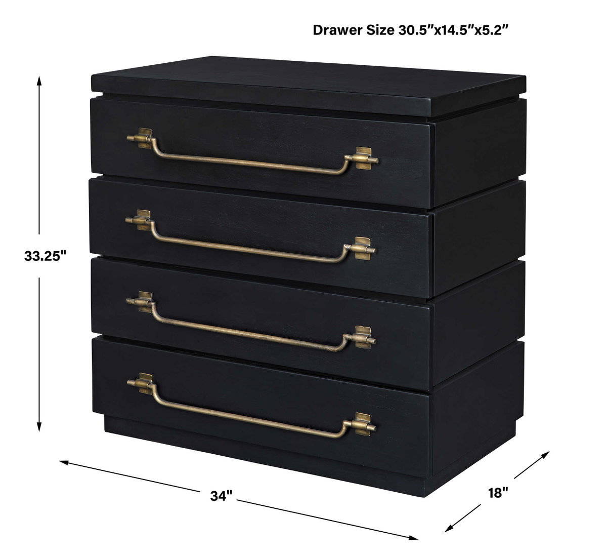 Halifax Mahogany Accent Chest, Cabinets & Chest by Uttermost, 34" width x 33.25" height x 18" depth View 3