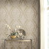 Charleston Damask Bronze Wallpaper, by York Wall, 27' length x 2'3" width x 0.02" depth thumbnail 3