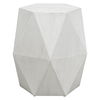 Volker White Geometric Accent Table, Furniture by Uttermost, 18" width x 18" height x 15.6" depth thumbnail 1