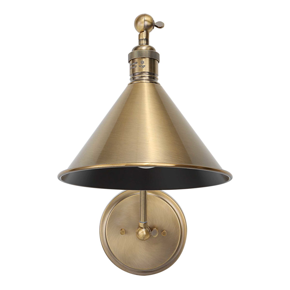 Exeter 1 Light Adjustable Sconce, Ceiling Light by Uttermost, 8" width x 28" height x 24.87" depth View 4