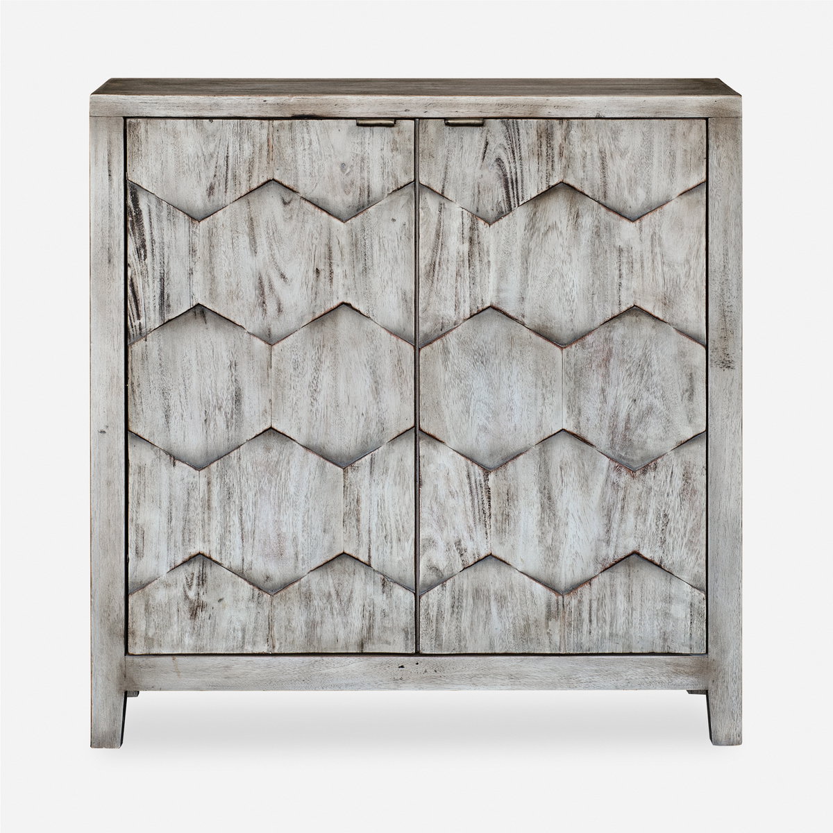 Catori Smoked Ivory Console Cabinet, Cabinets & Chest by Uttermost, 34" width x 34" height x 12" depth View 1