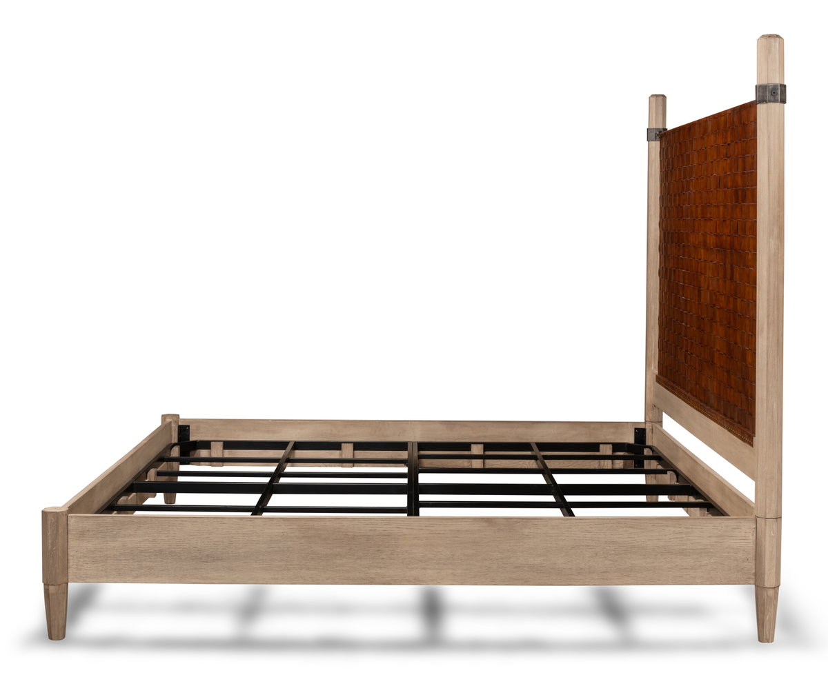 Marcus King Bed, by Sarreid, 7'3" length x 6'11" width x 6' height View 10