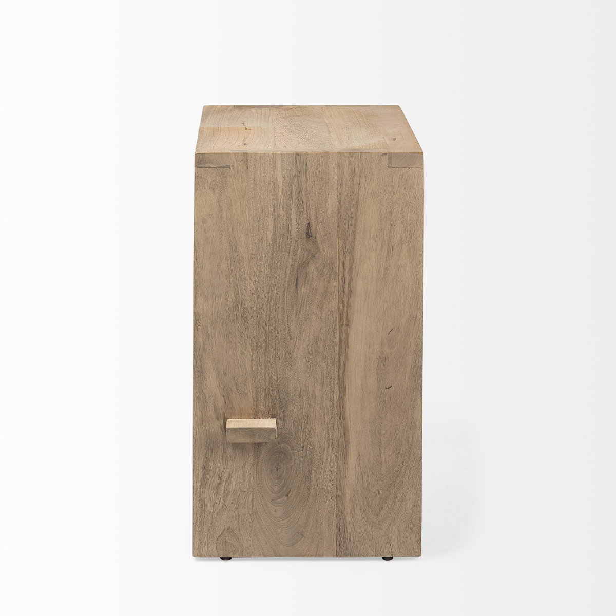 Aida Backless 26in Seat Counter Stool | Light Brown, Counter & Bar Stool by Mercana, 18.5" length x 14" width x 26" height View 7