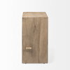 Aida Backless 26in Seat Counter Stool | Light Brown, Counter & Bar Stool by Mercana, 18.5" length x 14" width x 26" height thumbnail 7