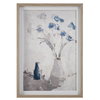 Blue Flowers In Vase Framed Print, Art by Uttermost, 28.75" width x 40.75" height x 3" depth thumbnail 1