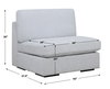 REFUGE SOFA, ARMLESS, CLOUD BLUE, Furniture by Uttermost, 40" width x 30" height x 37.5" depth thumbnail 3