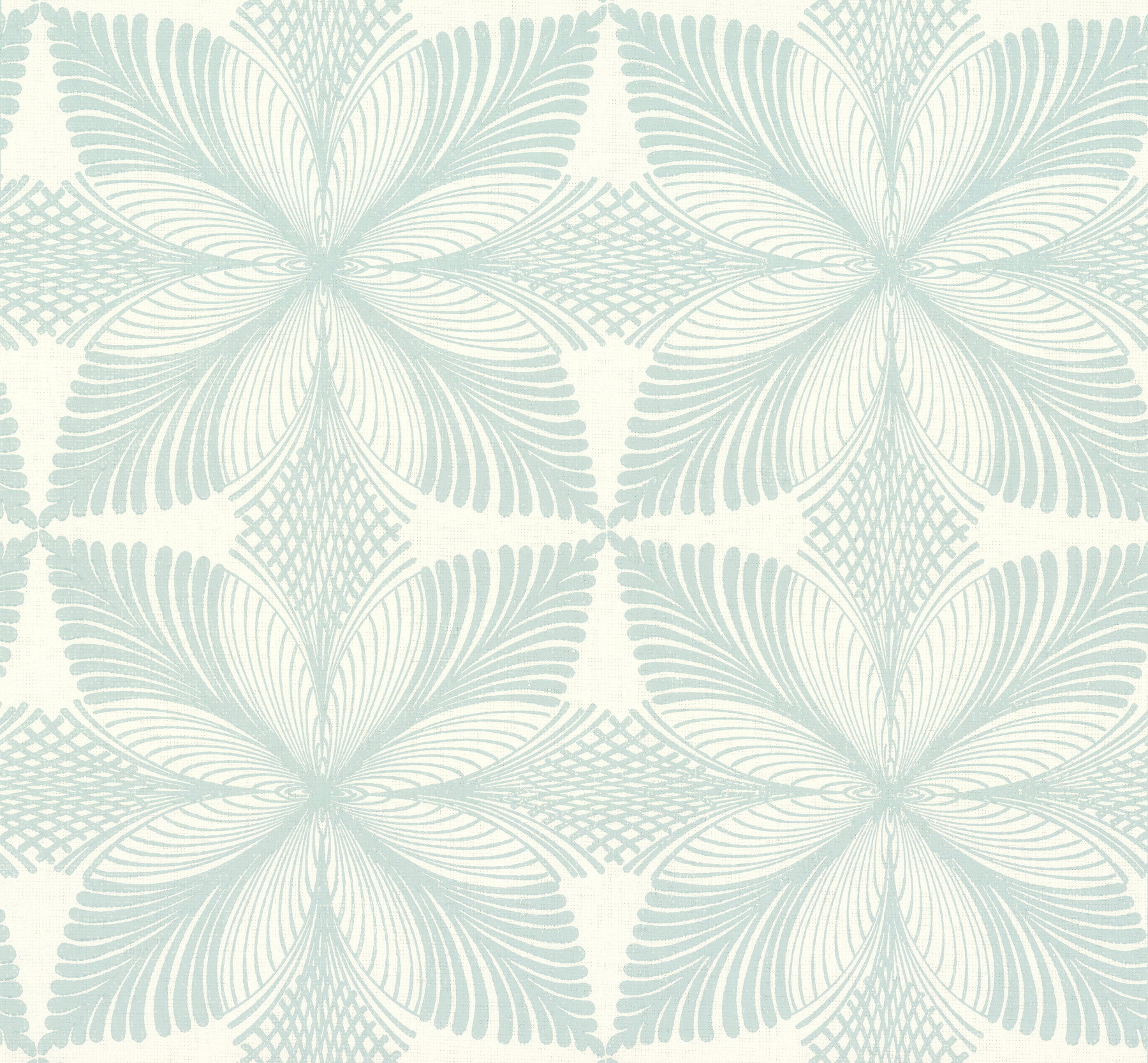 Roulettes Cream & Blue Wallpaper, by York Wall, 27' length x 2'3" width x 0.02" depth View 1