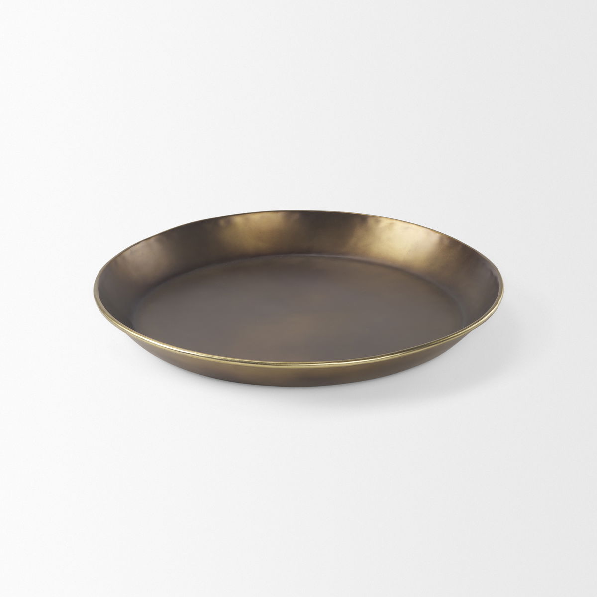 Eagan  Brass Aluminium Tray Medium, Decorative Tray by Mercana, 20" length x 20" width x 1.75" height View 3